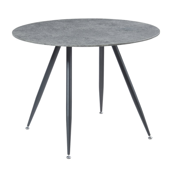 Ensemble de salle à manger Fitjar pour 4 personnes effet béton / marron clair [en.casa] 