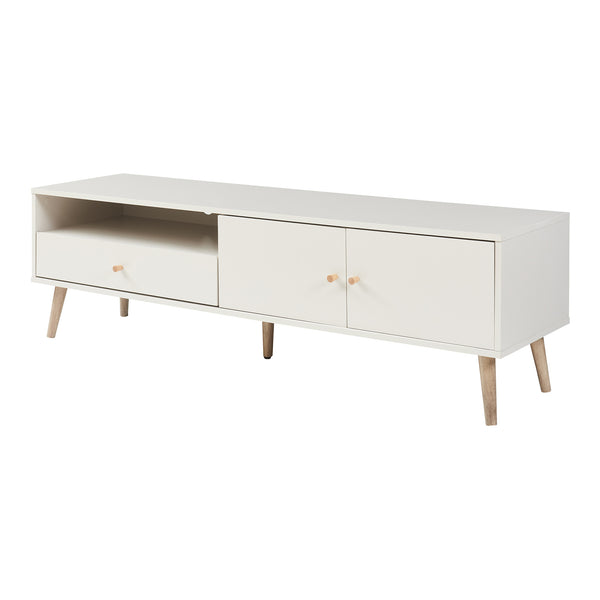 Meuble TV Hallevil 150 x 39 x 45 cm gris clair [en.casa]