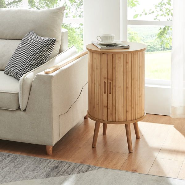 Table de chevet Nordkapp 65 x 40 cm naturel [en.casa]