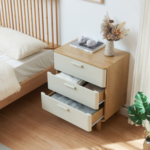 Commode Ferrersp 70 x 60 x 40 cm effet chêne / couleur sable [en.casa] 