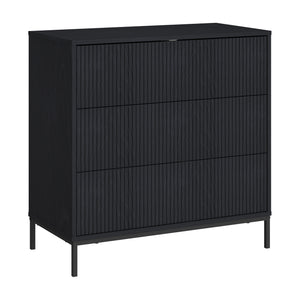 Commode Nykapin 80 x 80 x 40 cm noir [en.casa]