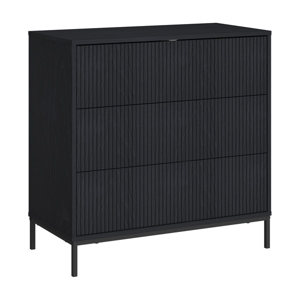 Commode Nykapin 80 x 80 x 40 cm noir [en.casa]