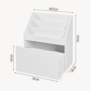 Kinderrek Sirlstalo op wielen 70x63x30 cm wit [en.casa] 