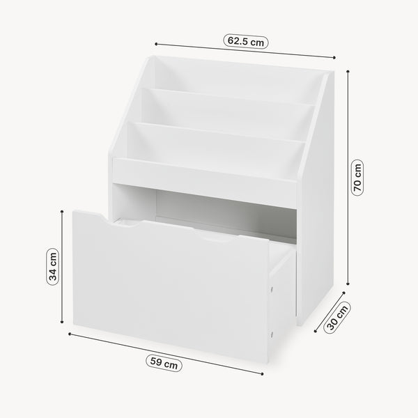 Kinderrek Sirlstalo op wielen 70x63x30 cm wit [en.casa] 