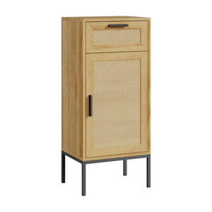 Badkamerkast Marhasa 92x40x30 cm Eikenlook/Zwart [en.casa]