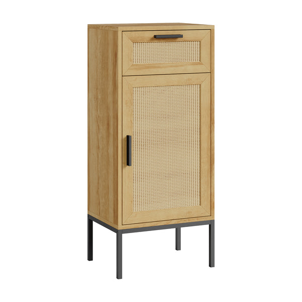 Badkamerkast Marhasa 92x40x30 cm Eikenlook/Zwart [en.casa]