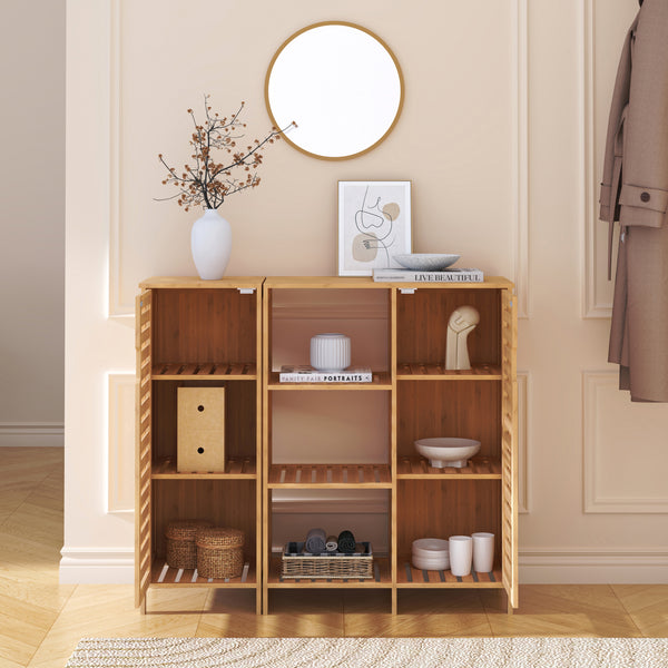 Dressoir Hakseri bamboe 87x99x33 cm naturel [en.casa]