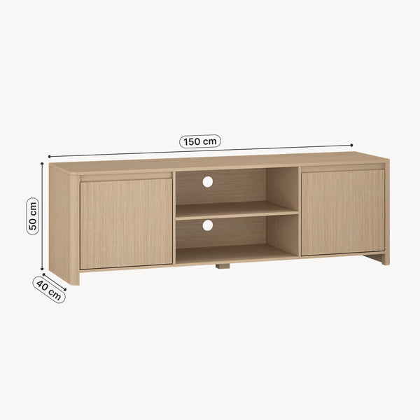 Tv-kast Takranmaa 150x40x50 cm eikenlook [en.casa]