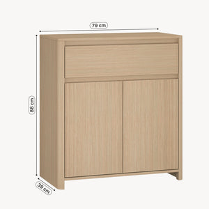 Bijzetkast Takranmaa 88x79x39 cm Eikenlook [en.casa]