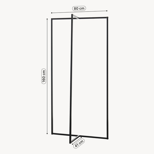 Porte-manteau Norjad 160x80x41 cm Métal Noir [en.casa]