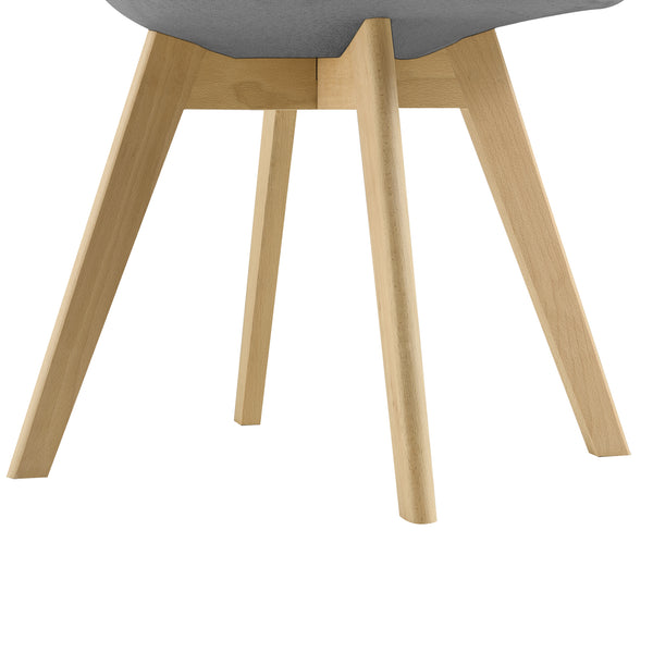 Eetkamerstoel Frederikstad 81x42x48 cm set van 2 stof en beuken - 4 varianten