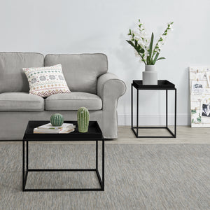 Set de 2 Tables Basses Tailles Différents avec Plateau Amovible [en.casa]