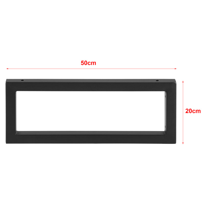 Croquis coté Lot de 2 Supports Muraux DIY en Acier Noir Mat [en.casa]