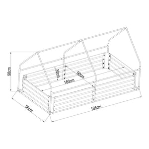 Jardinière surélevée avec film de serre Balsonaro 186 x 96 x 98 cm [en.casa]