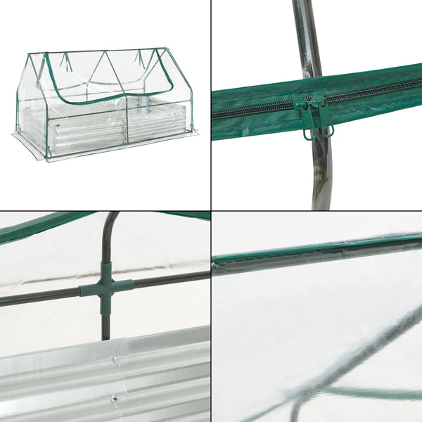 Jardinière surélevée avec film de serre Balsonaro 186 x 96 x 98 cm [en.casa]