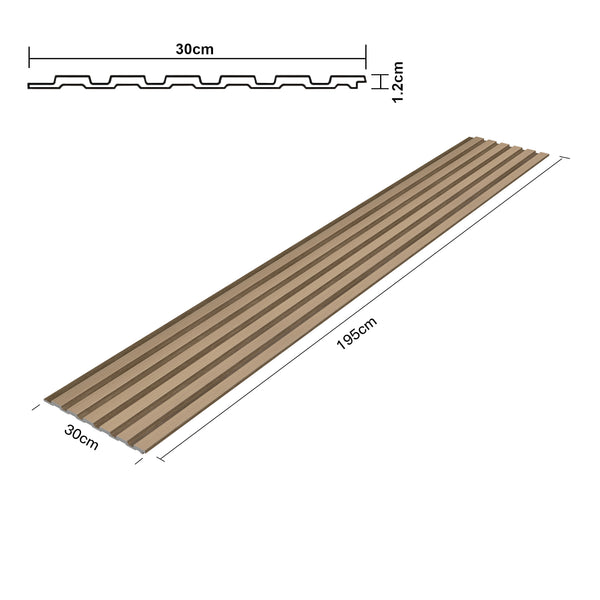 Wandpanelen Borger 3D set licht eikenkleurig 195x30 cm NEU.HOLZ