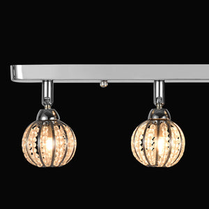 [lux.pro] plafonnier diamètre : 49cm 4xG9 avec 4 boules de cristal plafonnier moderne lampe à effets