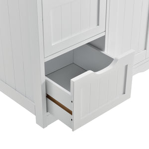 [en.casa] Badkamerkast Locust 81x55x30 cm MDF wit
