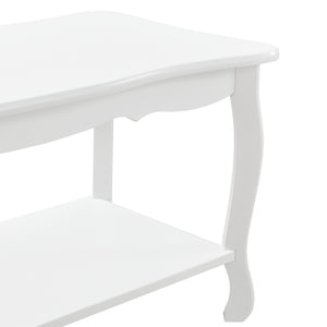 Table Basse Pearl 87,5 x 40 x 42 cm blanc [en.casa]