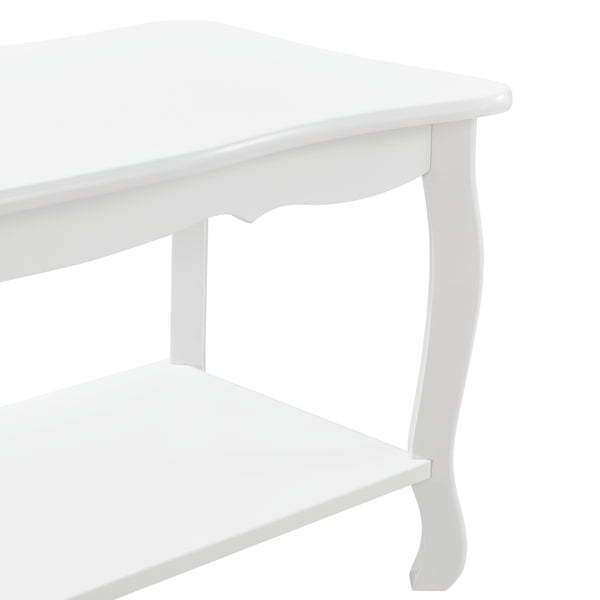 Table Basse Pearl 87,5 x 40 x 42 cm blanc [en.casa]