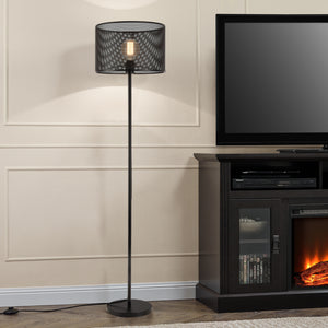 [lux.pro] Lampadaire Métal Noir E27 153 cm