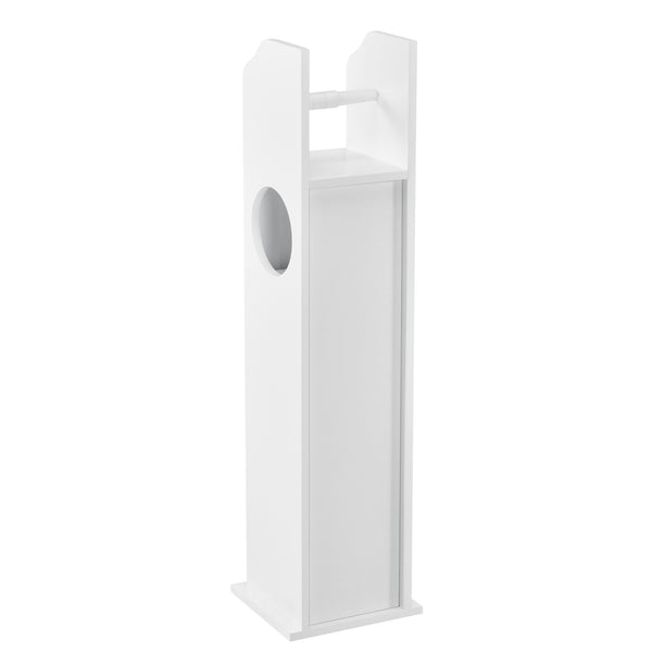 Toiletrol houder badkamerkast toiletkast MDF 78x20x18 cm wit