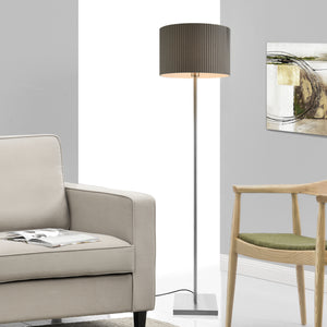 Vloerlamp staande lamp Coimbra 151xØ38 cm E27 grijs