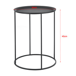 Set de 3 Tables Gigognes Morristown Métal Noir Tailles Différentes [en.casa]