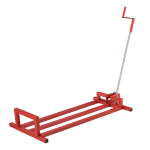Lève-Tondeuse avec Manivelle Capacité de Charge Jusqu'à 400 kg Acier Rouge [pro.tec]