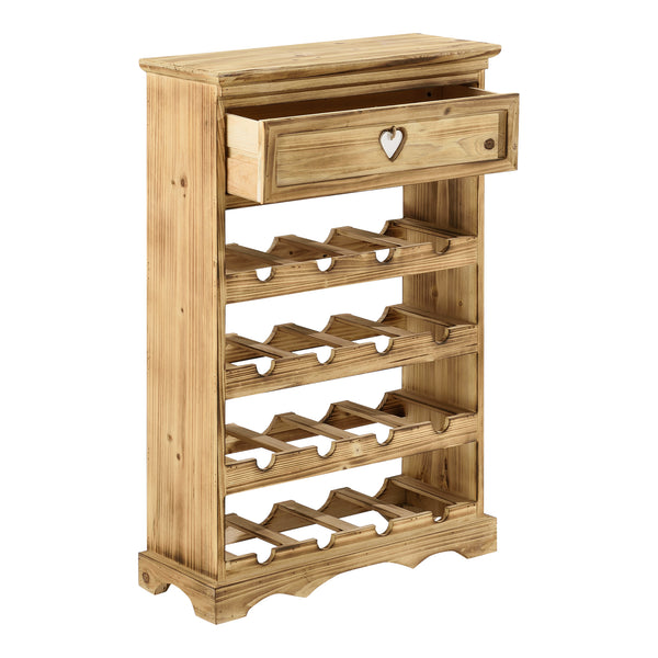 Casier à Bouteilles Mosel pour 16 Bouteilles de Vin 86 x 55 x 22 cm Naturel [en.casa]
