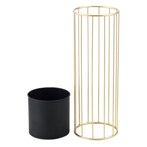 Set de 2 Supports de Plante Mortsel Doré Noir [en.casa]
