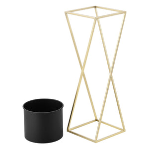 Lot de 2 Supports de Plantes Mons Doré Noir [en.casa]
