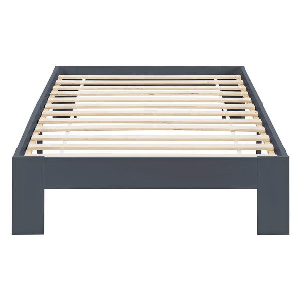 Cadre de Lit Simple Raisio à Matelas à Mousse à Froid Pin [en.casa]