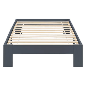 Cadre de Lit Simple Raisio à Matelas à Mousse à Froid Pin [en.casa]