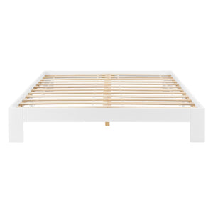Cadre de Lit Simple Raisio à Matelas à Mousse à Froid Pin [en.casa]