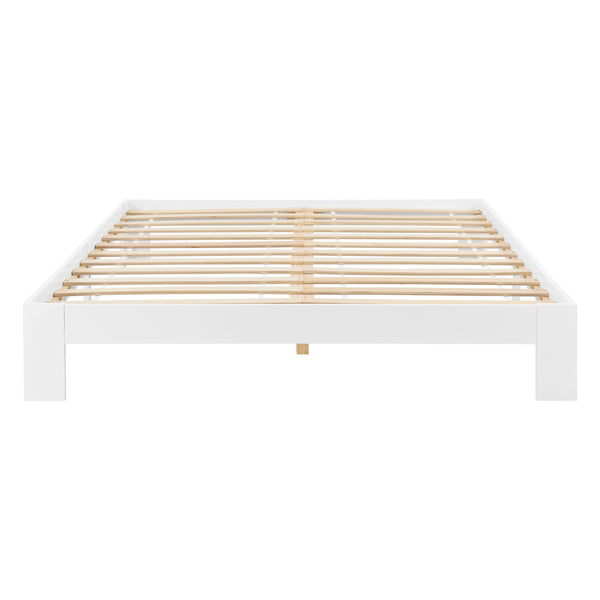 Cadre de Lit Simple Raisio à Matelas à Mousse à Froid Pin [en.casa]