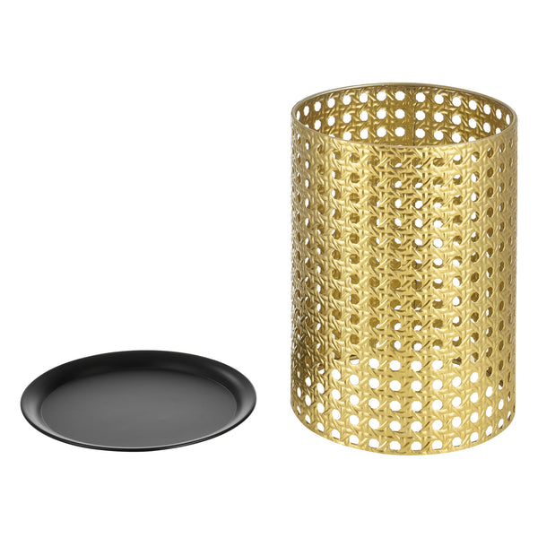Lot de 2 Tables Basses Theux Rondes Différentes Tailles Noir Doré [en.casa]