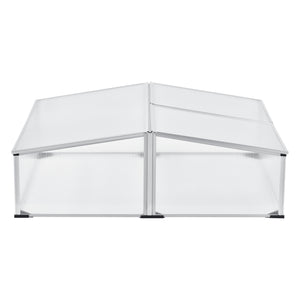 Châssis de Jardin Mossel Double Relevable Polycarbonate 100x120x40 cm [en.casa]