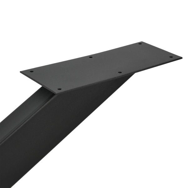 Pied de Table Oberau DIY avec Embouts de Protection 150 x 78 x 71 cm Noir Mat [en.casa]