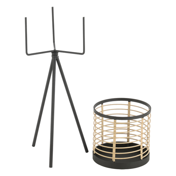 Lot de 2 Supports de Plante Lasne Noir Beige [en.casa]