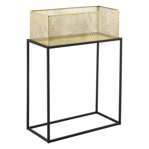 Lot de 2 Supports de Plante Anderlues Noir Laiton [en.casa]