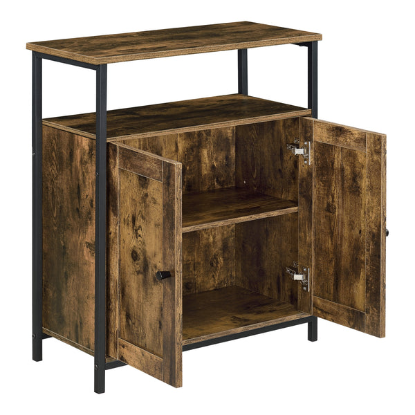 Commode Aremark pour Salon 79 x 60 x 30 cm Noir Effet Bois Foncé [en.casa]