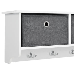 Wandkapstok kapstok met 3 manden 30x100x20 cm 