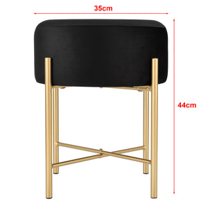 [en.casa] Krukje Kungälv rond 44xØ35 cm zwart en messing
