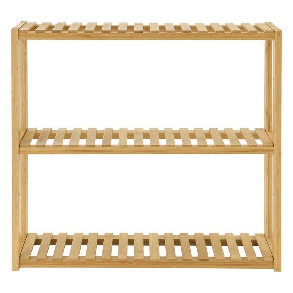 [en.casa] Wandrek Örnsköldsvik met 3 planken 60x15x54 cm bamboe