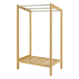 Porte-Serviettes sur Pied Kautokeino en Bambou 51 x 31 x 85 cm [en.casa]