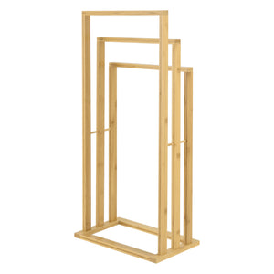 Porte-Serviettes sur Pied Rana en Bambou 40 x 24 x 82 cm [en.casa]