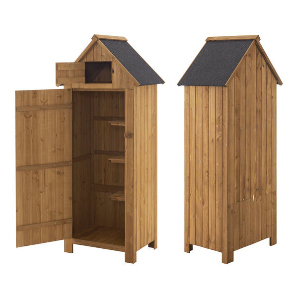 Abri de Jardin à Toit Bitumé Ottrott Range-Bûches en Bois 179 x 77 x 54 cm [en.casa]