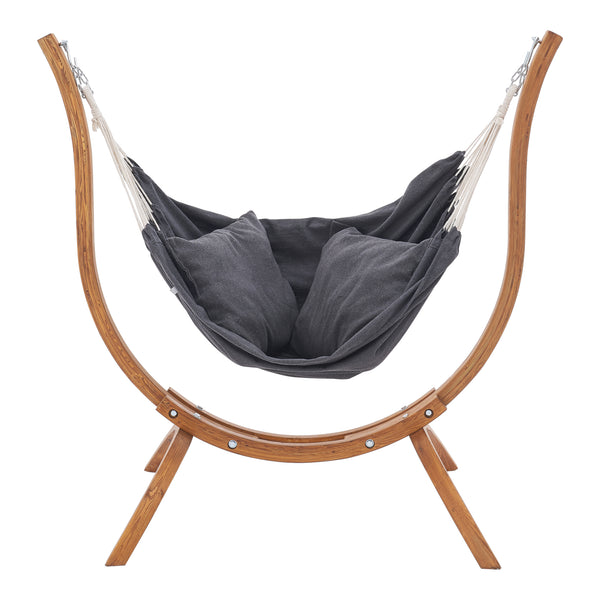 [en.casa] Hangstoel met standaard Grevena 155x106x143 cm