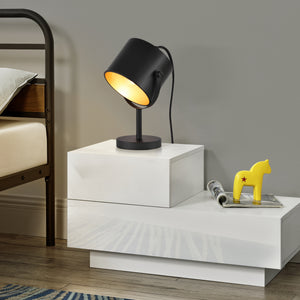 Lampe de bureau Farstorp en métal hauteur 25 cm noir [lux.pro]